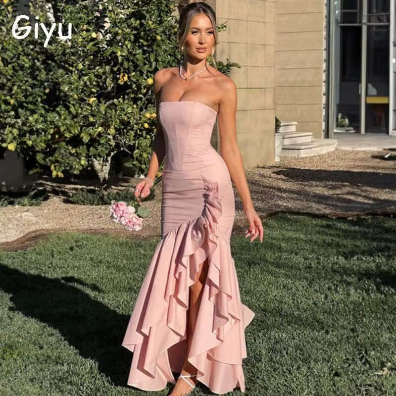 ruffle bodycon dress Sultry Elegance Off-Shoulder Maxi – 2024 Summer Ruffle Bodycon Party D – Regent Street